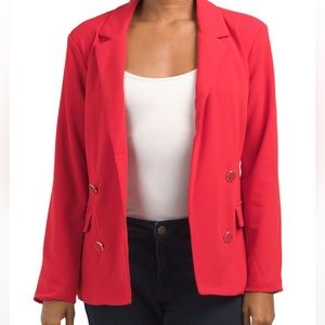 New🌿 Crepe Lined Button Blazer